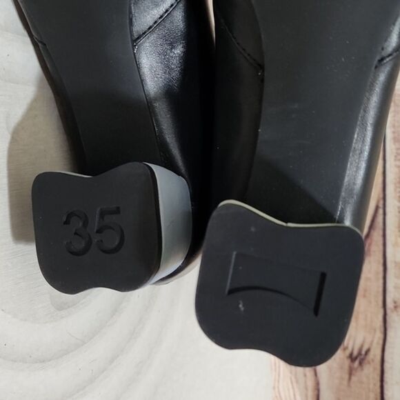 Camper Twins Black Booties Blue and Green Block‎ Heels Size 35 - Picture 15 of 16